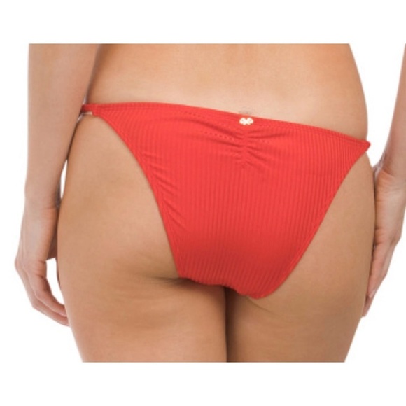 NEW PQ SWIM Athena Full Bikini Bottoms in Red Orange - Picture 2 of 2